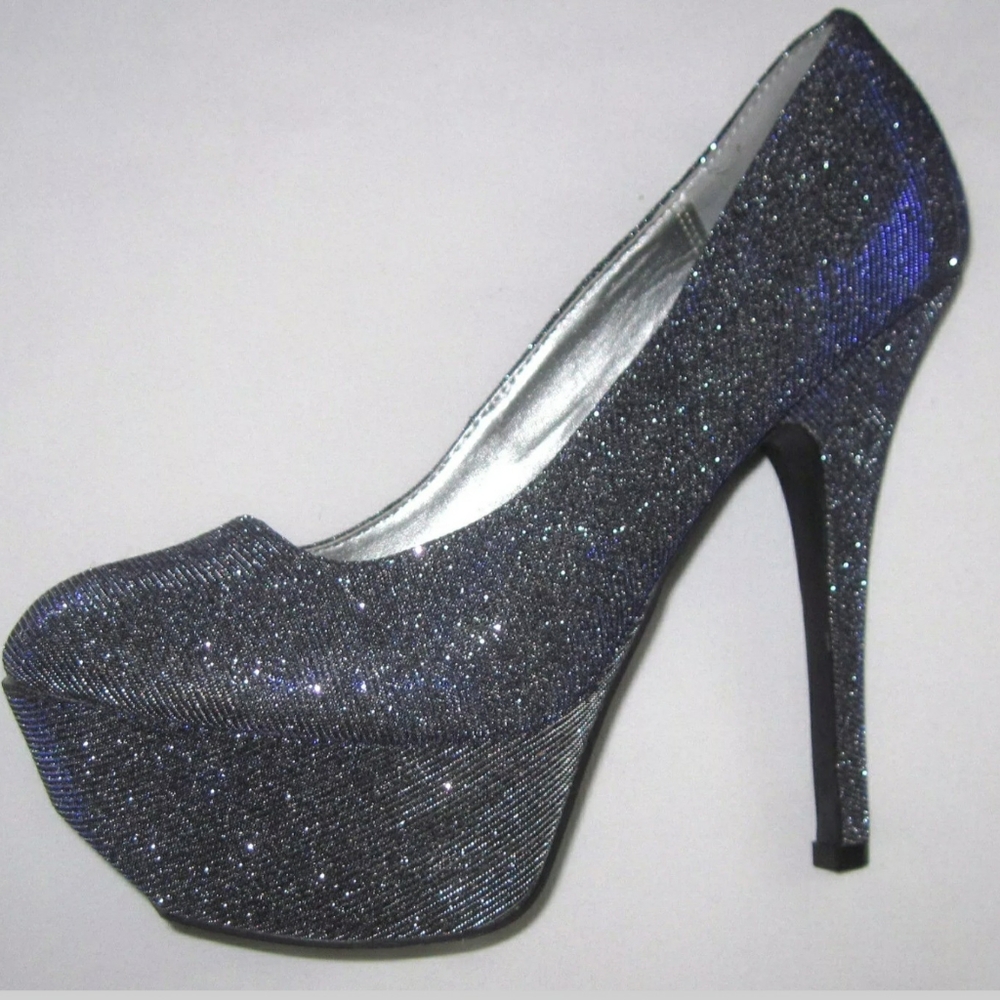 Silver Purple Iridescent sexy Glitter Charlotte Ru